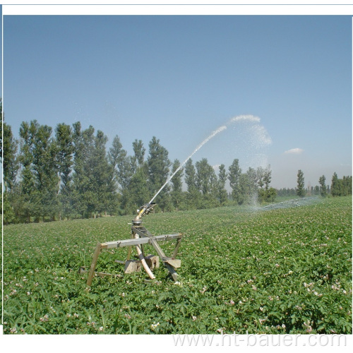 Traveler sprinkler hose reel irrigation system